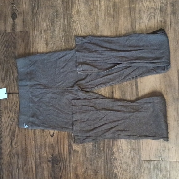 Lanston Coffee Brown Rib Knit Split Seam Straight Leg Pants PP - Picture 4 of 4